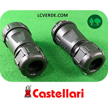 Coppia Connettori Attacchi Cavo Corrente Abbacchiatore Elettrico Castellari Olivance Tornado Fenix Vertigo ricambi LCVERDE.com OE600118