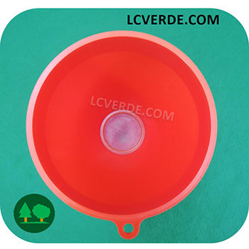 Imbuto 15 cm Filtro Rete Inox Miscela Olio Benzina Diesel Gasolio Lubrificanti Carburanti Liquidi accessorio LCVERDE.com R350175 R350128