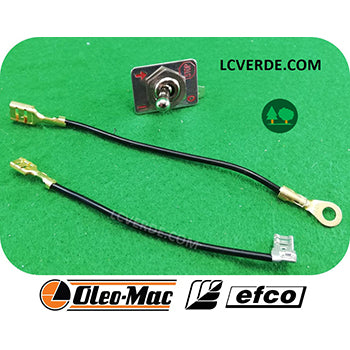 Interruttore Pulsante Cavi Cavo Cavetti Motosega OleoMac 931 932 Efco 131 132 ricambi LCVERDE.com spare part