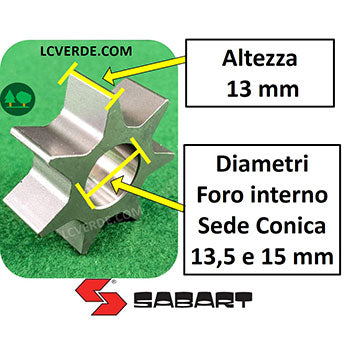 Pignone 7 denti passo 404 Elettrosega Sabart Comer ricambi LCVERDE.com R414030 stock promozione