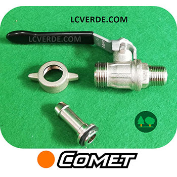 Rubinetto Sinistro Sx Gruppo Comando Registrazione Pressione Pompa Irrorazione Comet ricambio LCVERDE.com 1214001400 spare part