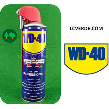 WD40 Sbloccante Lubrificante Detergente Idrorepellente Anticorrosivo Multiuso Multifuzione Spray 500 ml a 2 posizioni accessori LCVERDE.com