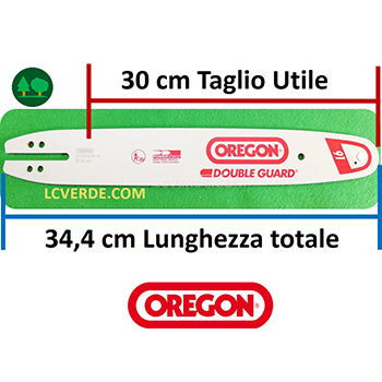Barra Spranga 30 cm Oregon Motosega Alpina Castor Echo McCulloch Alko Stiga Ryobi Partener Black & Decker ricambi LCVERDE.com 120SDEA218 spare parts