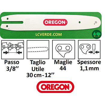Barra Spranga 30 cm Oregon Motosega Stihl MS HT MSA MSE HTE ricambi LCVERDE.com 124MLEA074 maglie 44 spare part
