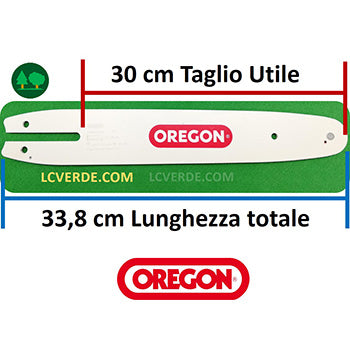 Barra Spranga 30 cm Oregon Motosega Stihl MS HT MSA MSE HTE ricambi LCVERDE.com 124MLEA074 maglie 44 spare parts