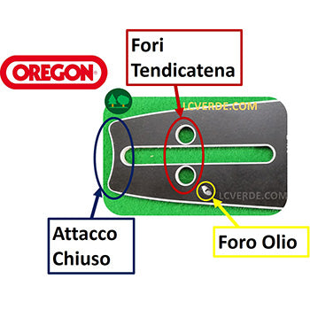 Barra Spranga 50 cm Oregon Motosega Active Ibea OleoMac Efco Makita Dolmar Husqvarna Jonsered Poulan Mcculloch Partener Passo 3.8 Spessore 1.5 ricambio LCVERDE.com 208vxlhk095