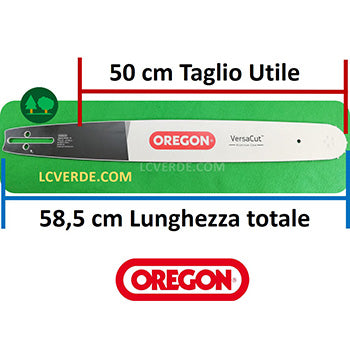 Barra Spranga 50 cm Oregon Motosega Active Ibea OleoMac Efco Makita Dolmar Husqvarna Jonsered Poulan Mcculloch Partener Passo 3.8 Spessore 1.5 ricambi LCVERDE.com 208vxlhk095 spare parts