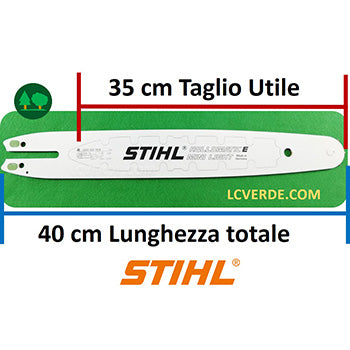 Barra Spranga Rollomatic MiniLight 35 cm Motosega Stihl Maglie 50 Passo 3.8 Piccolo Spessore 1.1 ricambi LCVERDE.com 30050007609 spare parts