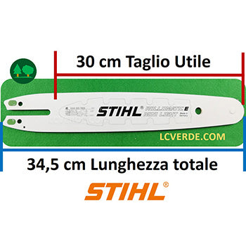 Barra Stihl 20 Cm.50 motosega MS290 MS390 MS660 passo 3/8 da mm.1,6  maglie 72 spranga 30030009221 - Macaluso Macchine Agricole