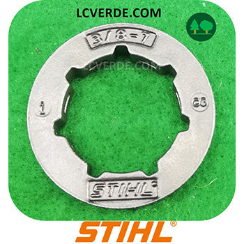 Campana Pignone Rocchetto Anello Motosega Stihl passo 3.8 denti 7 ricambi LCVERDE.com 00006421223 spare part
