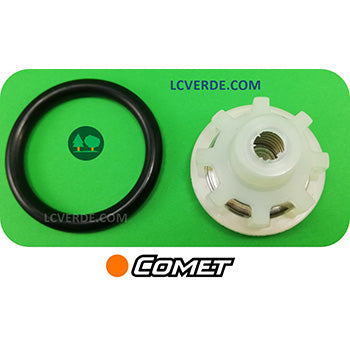 Gruppo Valvola Aspirazione Mandata Pompa Irrorazione Comet P48 P50 ricambio LCVERDE.com 1220000400 spare parts