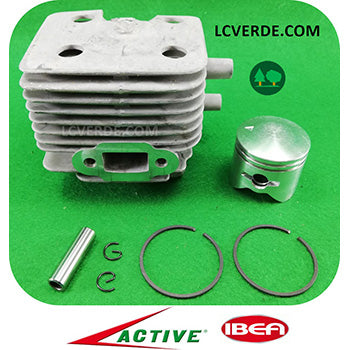 Kit Cilindro Pistone Fasce Elastiche Segmento Motore Decespugliatore Active 2.8 Ibea 28 ricambi LCVERDE.com 25274 spare part