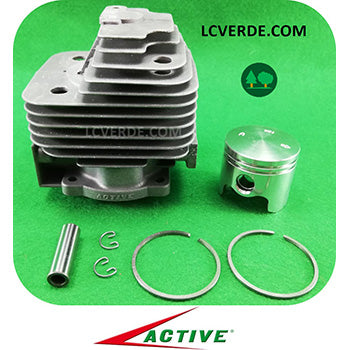 Kit Cilindro Pistone Fasce Elastiche Segmento Motore Decespugliatore Active 4.5 ricambio LCVERDE.com 20012