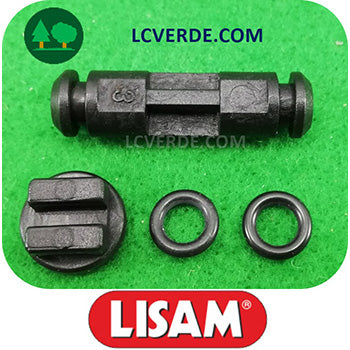 Pistoncino Nero Scambio Pastiglia ORing Abbacchiatore Aria Compressa Pneumatico Raccolta Olive LISAM ricambio LCVERDE.com P1511V P1513V X4012