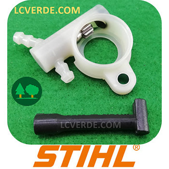 Pompa Olio Lubrificazione Catena Motosega Stihl MS150 MS151 ricambi LCVERDE.com 11466403206 spare parts
