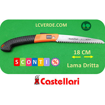 Segaccio Seghetto Pieghevole Richiudibile Castellari Lama Dritta 18 cm LCVERDE.com Pota Potatura Agricoltura Giardinaggio Forestale Bushcraft Camping Outdoor Fai da Te