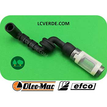 Tubo Filtro Pescaggio Olio Catena Motosega OLEO MAC EFCO GSH40 GSH400 MTH400 MTH4000 ricambi LCVERDE.com