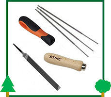 Affilatura Catena Motosega Lima Tonda Piatta Manico Impugnatura Stihl Oregon accessori LCVERDE.com