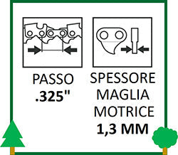 Catena Motosega Passo 325’’ Spessore 1.3 ricambi LCVERDE.com Oregon Stihl Carlton OleoMac Efco BlueBird Echo Shindaiwa