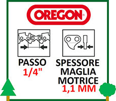 Catena Oregon Motosega Potatore  passo 1.4 spessore 1,1 mm ricambio LCVERDE.com batteria scoppio