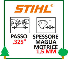 Catena motosega Stihl passo .325 spessore 1.6 ricambi accessori LCVERDE.com