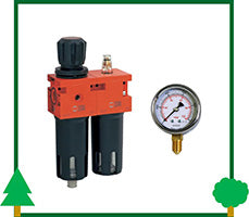 Gruppo FRL Filtro Regolatore Lubrificatore Manometro Compressore Pneumatico Aria Compressa Raccolta Olive ricambi LCVERDE.com