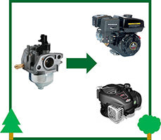 Kit Membrane Guarnizioni Carburatore Bulbo Primer Motore 4 tempi serie riparazione ricambi LCVERDE.com