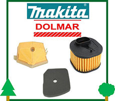 filtro aria carta spugna feltro motosega Makita Dolmar ricambi LCVERDE.com
