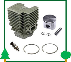 kit cilindro pistone segmenti fascia elastica motore decespugliatore Active Ibea BlueBird OleoMac Efco Stihl ricambio LCVERDE.com