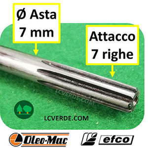 Asta Albero Rigido Interno Decespugliatore OleoMac Efco ricambi LCVERDE.com 62030042R