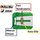 Barra Spranga 50 cm Motosega OleoMac Efco Maglie 72 Passo 3.8 ricambi LCVERDE.com 50310177r