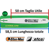 Spranga 50 cm Motosega OleoMac Efco Maglie 72 Passo 3.8 ricambi LCVERDE.com 50310177r GSH51 GSH5100 GSH56 GSH560 MTH5100 MTH5600 MTH510 MTH560