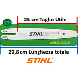 Barra Spranga Rollomatic Mini 25 cm Motosega Stihl Maglie 56 Passo 1/4" Spessore 1,1 ricambi LCVERDE.com 30050083403 spare part