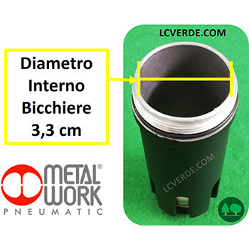 Tazza Olio Lubrificatore 1/4" Aria Compressa Pneumatica Metal Work ricambio LCVERDE.com