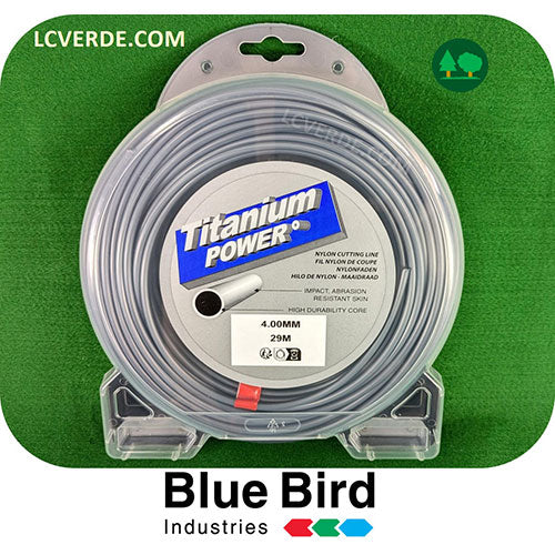 Blue Bird Blister Filo Tondo Titanium Testina Decespugliatore 4 mm 29 mt accessori LCVERDE.com sflacio taglio erba 547550 Rotondo