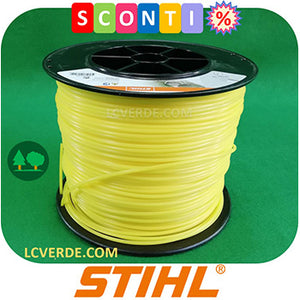 Bobina Filo Testina Decespugliatore Stihl 3 mm Tondo 271 metri accessori LCVERDE.com 00009302543 giallo sconto discount