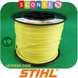 Bobina Filo Testina Decespugliatore Stihl 3 mm Tondo 271 metri accessori LCVERDE.com 00009302543 giallo sconto discount