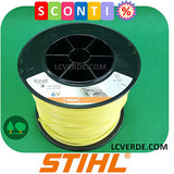 Bobina Filo Testina Decespugliatore Stihl 3 mm Tondo 271 metri accessori LCVERDE.com 00009302543 giallo sconto promozione