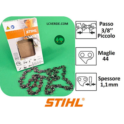 Catena Motosega Stihl 44 maglie 3.8 passo 1,1 spessore ricambio LCVERDE.com 36990000044