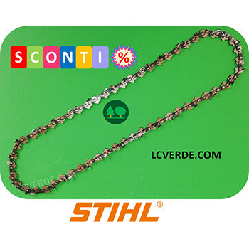 Catena Motosega Stihl Passo 1/4" Spessore 1,1 mm Maglie 72 ricambi LCVERDE.com 36700000072 sconto promozione