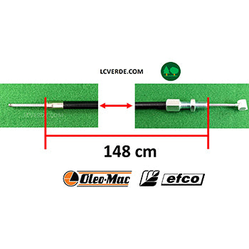 Cavo Filo Guaina Sbloccaggio Bloccaggio Ruote Freni Sterzare Trincia OleoMac WB80 WB100 Efco DR80 DR100 ricambio LCVERDE.com 68270103R