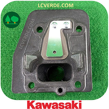 Collettore Flangia Termica Completo di Valvola Motore Kawasaki TJ53 Decespugliatore Trivella ricambio LCVERDE.com 12021-0038