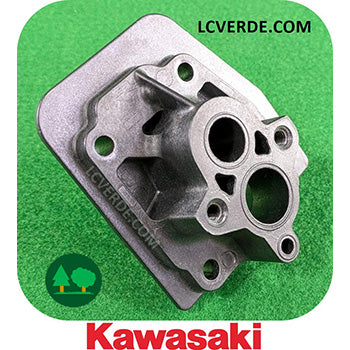 Collettore Flangia Termica Valvola Lamella Piastra Piastrina Motore Kawasaki TJ53 Decespugliatore Trivella ricambio LCVERDE.com 12021-0038