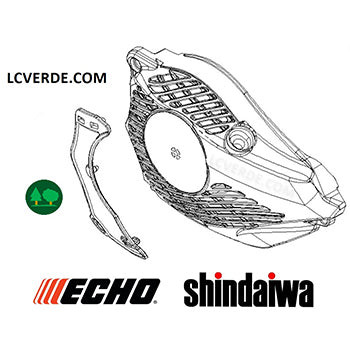 Coperchio Basse Temperature Motosega Echo CS2510 CS2511 Shindaiwa 250T 251T accessorio LCVERDE.com C418000150 optional ricambio