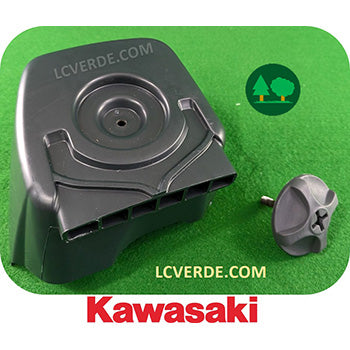 Coperchio Copri Filtro Aria con Pomello Pomolo Kawasaki Motore Decespugliatore TJ53 ricambio LCVERDE.com 11065-2141