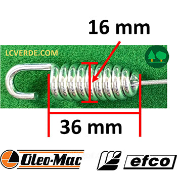 Filo Cavo Guaina Innesto Avanzamento Trazione Ruote Trincia OleoMac WB80 Efco DR80 ricambi LCVERDE.com 68270102r spare part