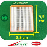 Filtro Aria Carta Decespugliatore Active Ibea ST50 ST65 ricambi LCVERDE.com 25051