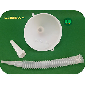 Imbuto Flessibile Fisso Multifunzione Travaso 20 cm Miscela Olio Benzina Diesel Gasolio Lubrificanti Carburanti Liquidi accessorio LCVERDE.com R350210