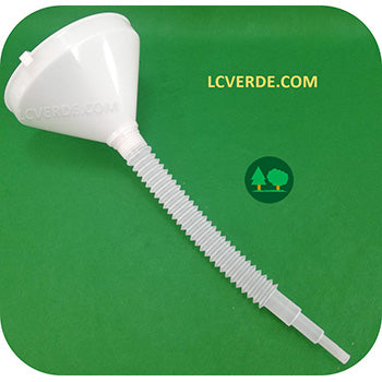 Imbuto Flessibile Fisso Multifunzione Travaso 20 cm Miscela Olio Benzina Diesel Gasolio Lubrificanti Carburanti Liquidi accessori LCVERDE.com R350210