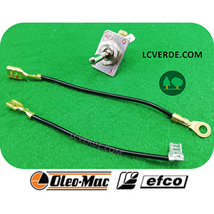 Interruttore Pulsante Cavi Cavo Cavetti Motosega OleoMac 931 932 Efco 131 132 ricambi LCVERDE.com